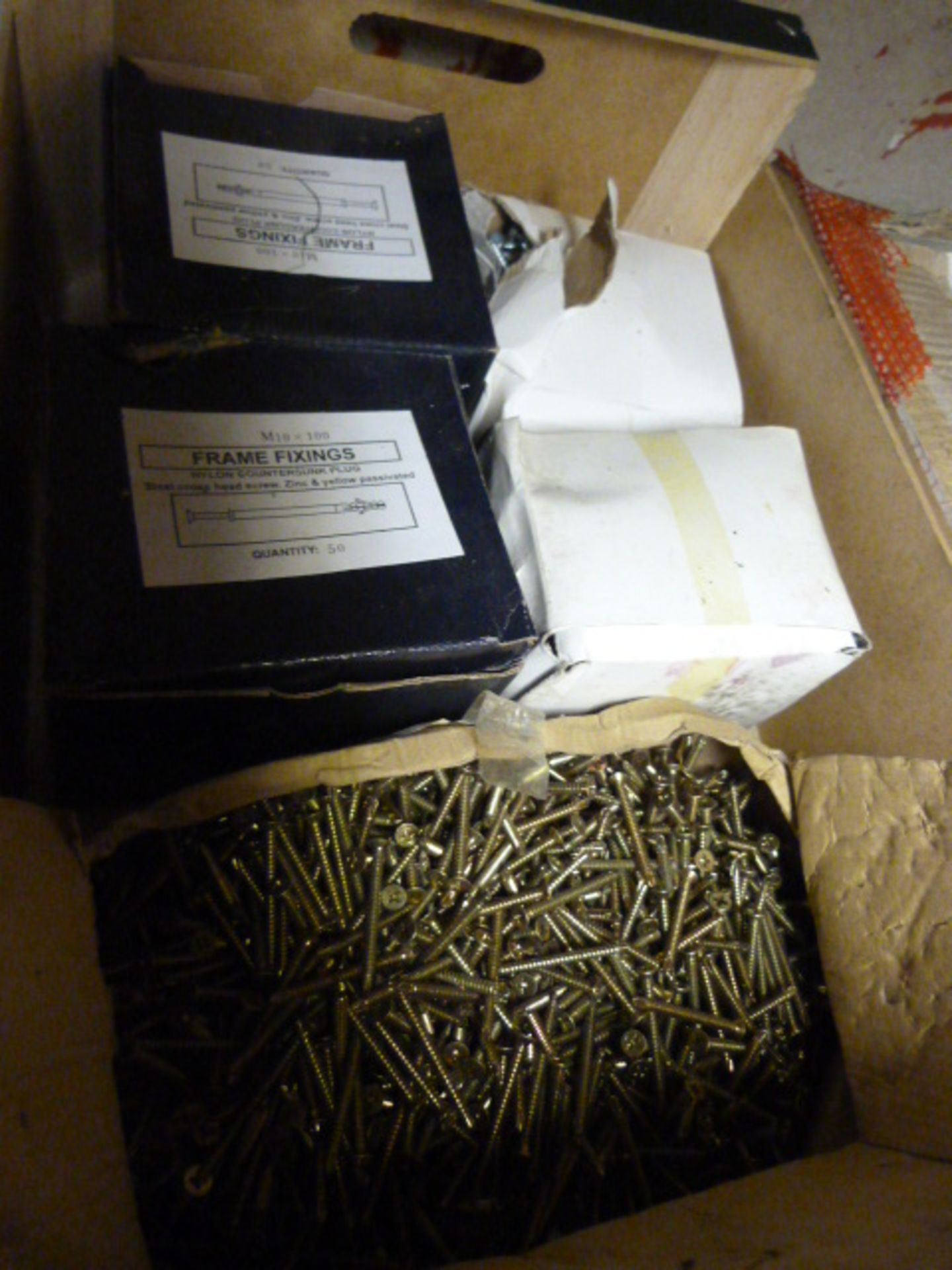 *Five Boxes of Assorted Screws and Frame Fixings