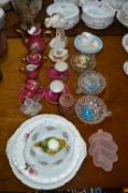 Decorative Cabinet Teaware, Glassware, Plates and