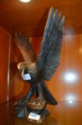 Carved Wood Eagle Figurine
