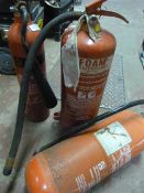 6L Foam, CO2 and a 6L Water Fire Extinguishers