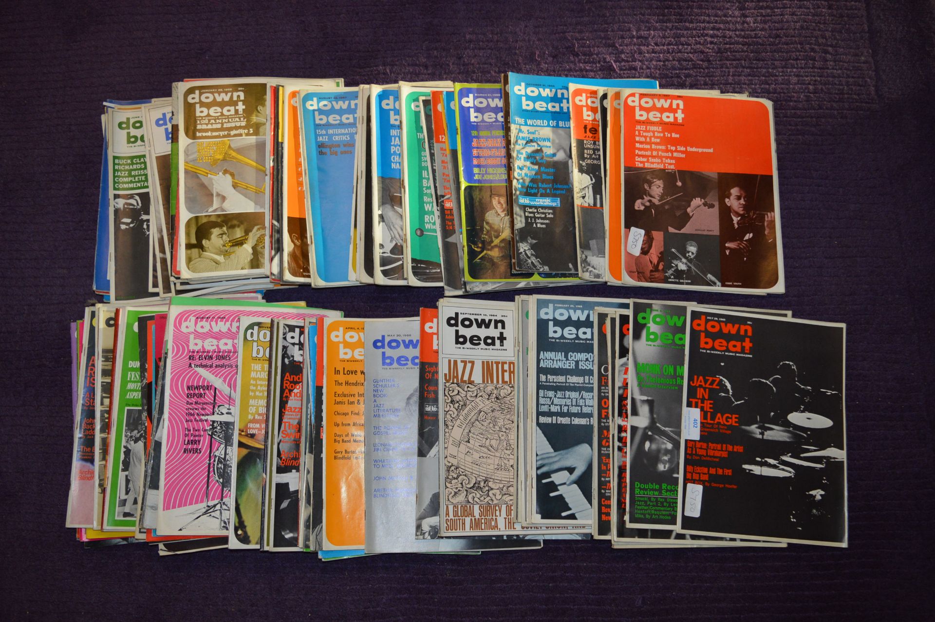 Large Quantity of 1960's Downbeat Music Magazines