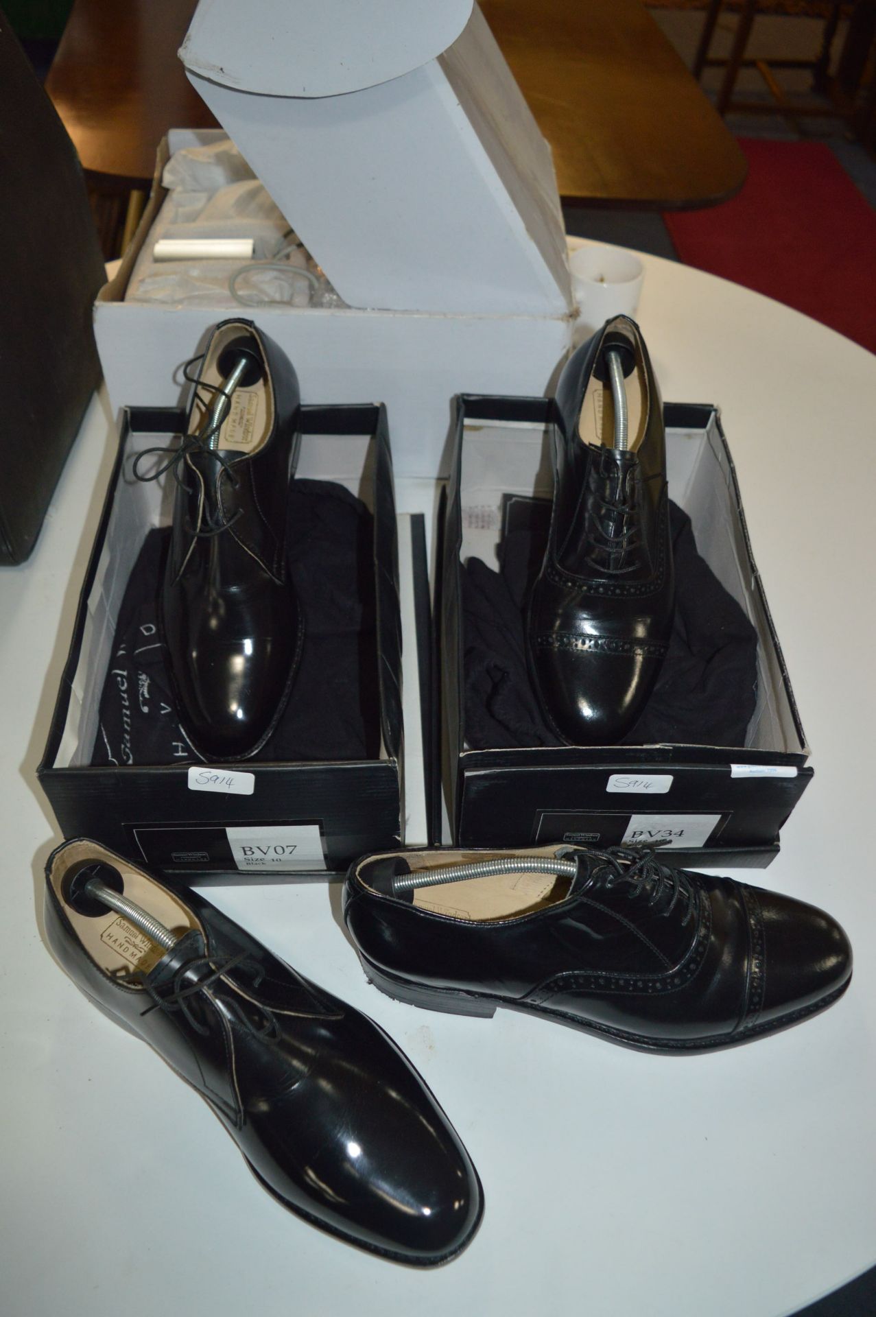 Two Pairs of Samuel Windsor Black Leather Gents Sh