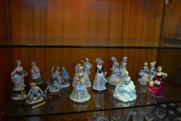 Quantity of Twelve Pottery Figurines