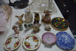 Small Pottery Ornaments, Royal Albert and Other Tr