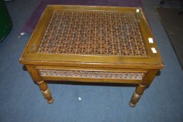 Side Table with Pierced Bobbin Panels and Glass To