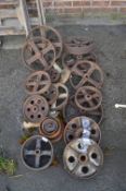 Vintage Industrial Cast Iron Wheels