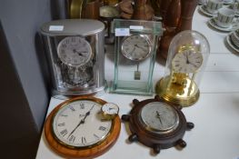 Three Mantel Clocks, Wall Clock and Barometer