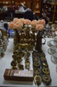 Large Quantity of Brassware, Indian Brass Vases, H