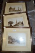 Set of Three Framed Local History Prints of Hull -