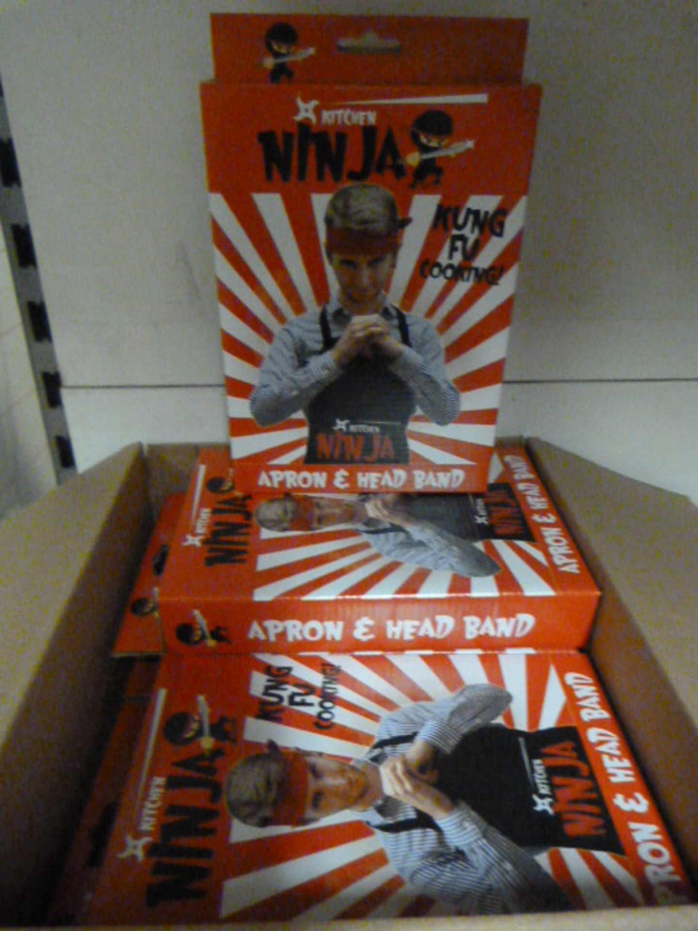 *Box of 12 Ninja Aprons & Headbands