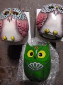 *Three House of Marbles Owl Money Boxes