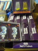 Box of Party and Number Candles