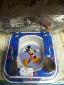 *Mickey Mouse Feeding Set and a Small Bag of Toys