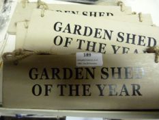 *Four "Garden Shed of the Year" Signs