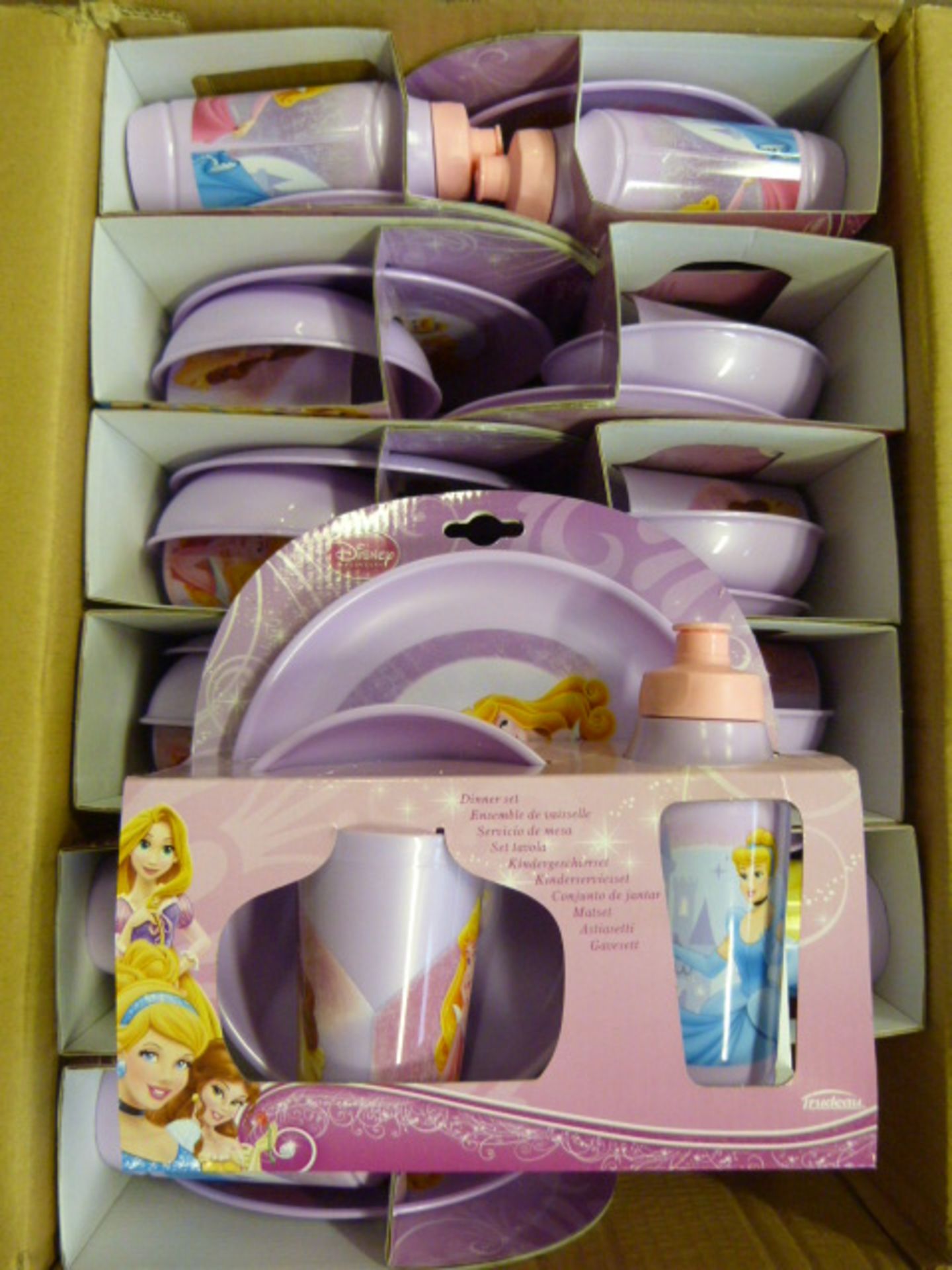 *Box of 12 Disney Princess Four Piece Dinner Sets