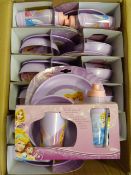 *Box of 12 Disney Princess Four Piece Dinner Sets