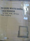 Free Standing Square Dressing Table Mirror 40x40cm