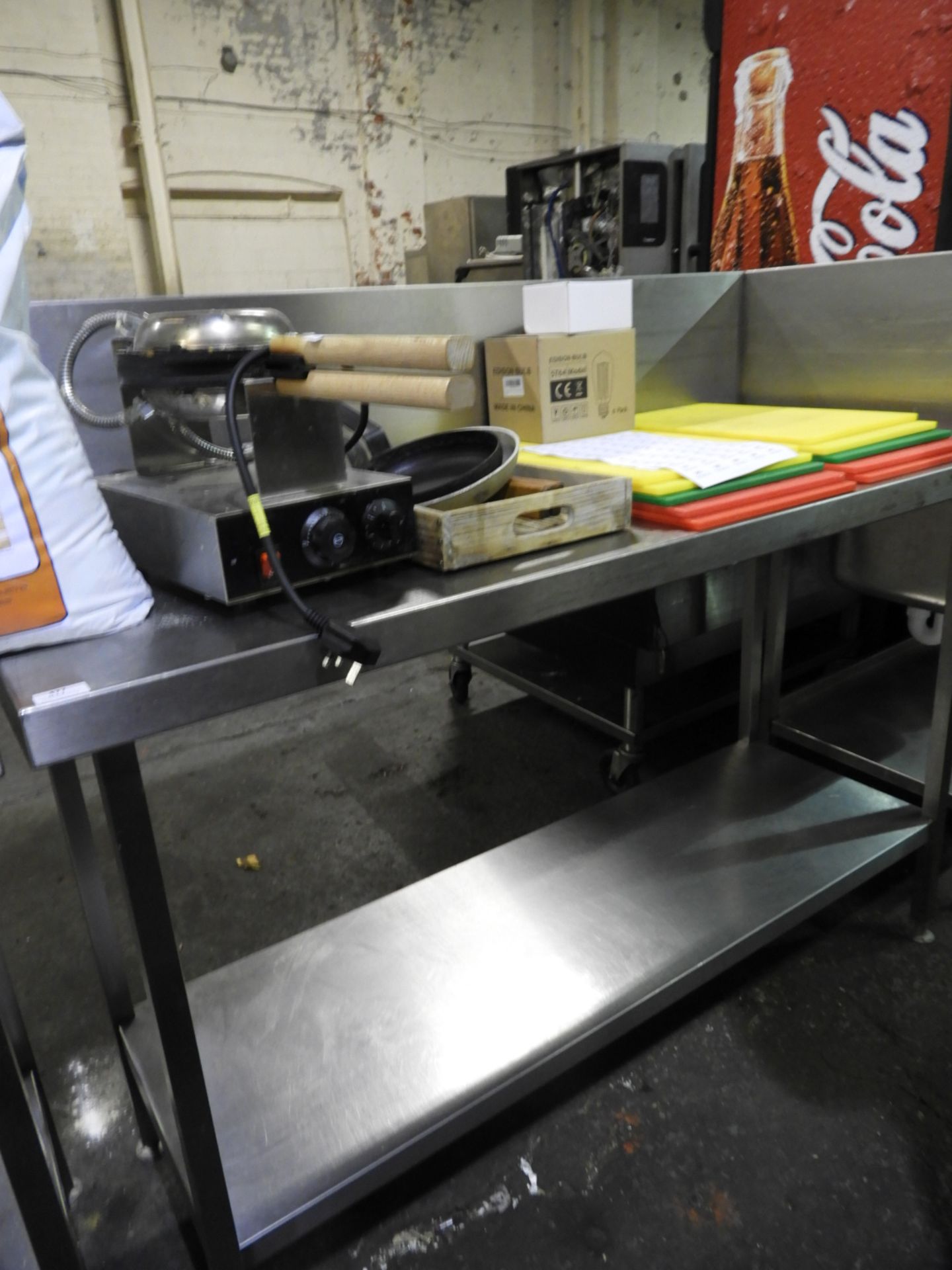 *Stainless Steel Preparation Unit with Shelf and S