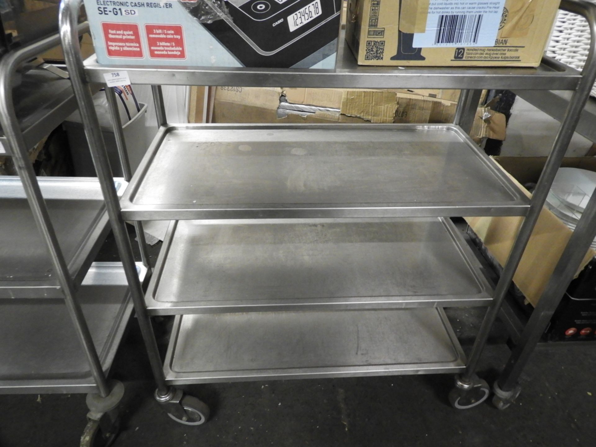 *Four Tier Stainless Steel Catering Trolley