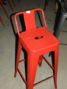 *Pair of Red High Seat Barstools
