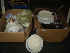 *Two Boxes of Assorted Decorative China, Goldfish