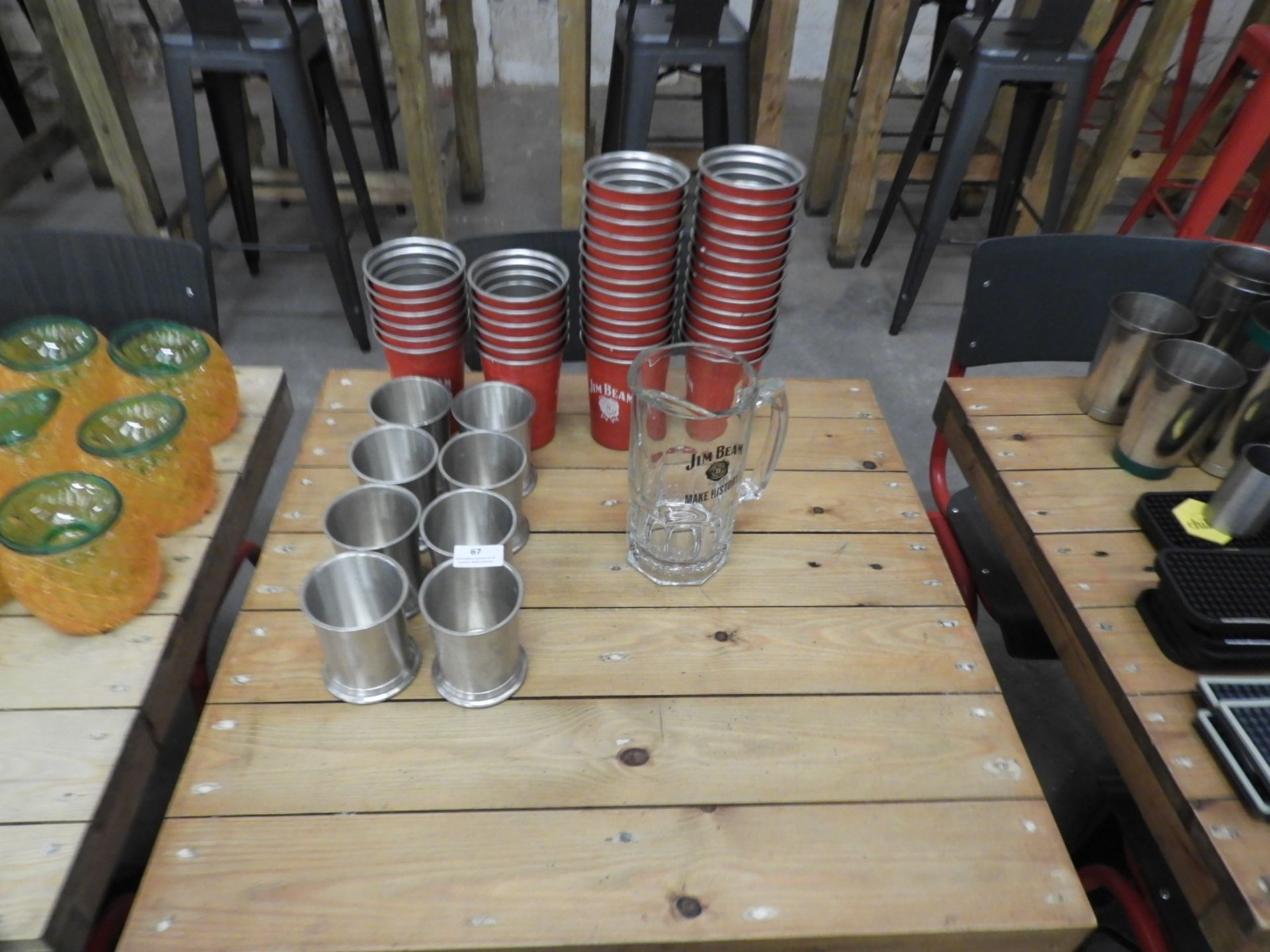 *Assorted Jim Beam Aluminium Cups, Jug, etc.