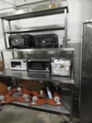 *Stainless Steel Mobile Servery Unit with Shelf Un