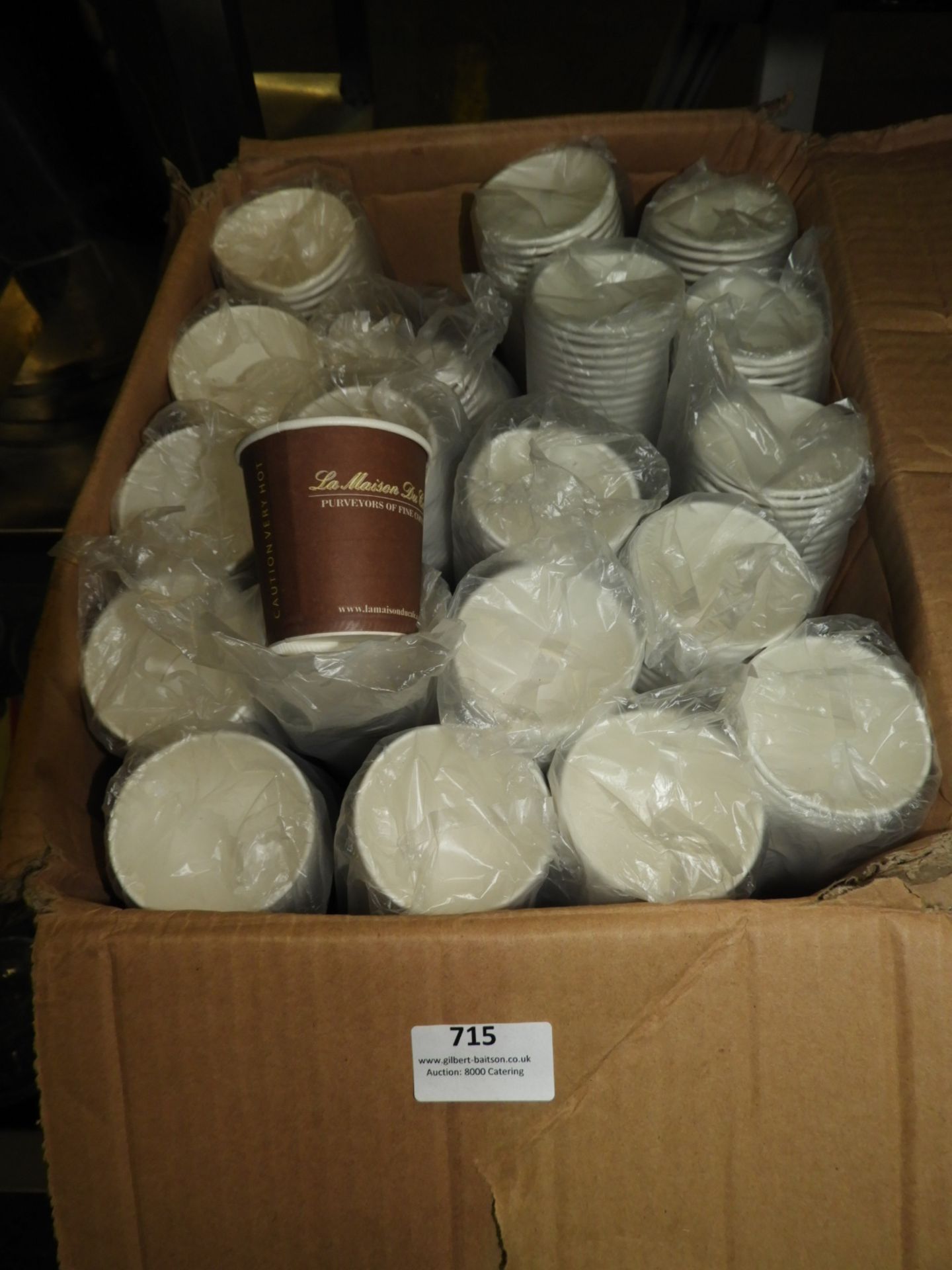 *Box Containing Disposable Coffee Cups