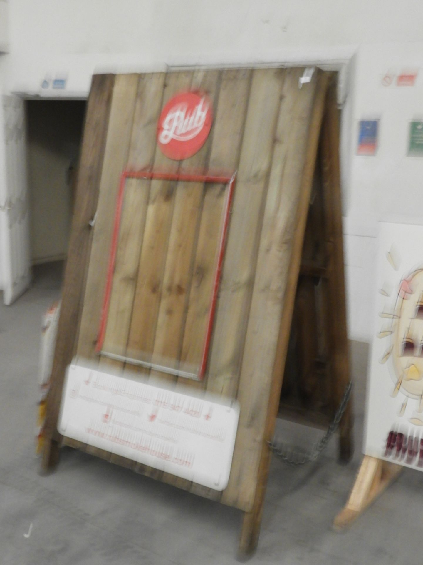 *Large Timber Advertising A-Board