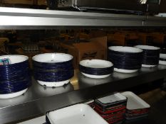 *Approx 120 Circular Blue & White Enamel Bowls