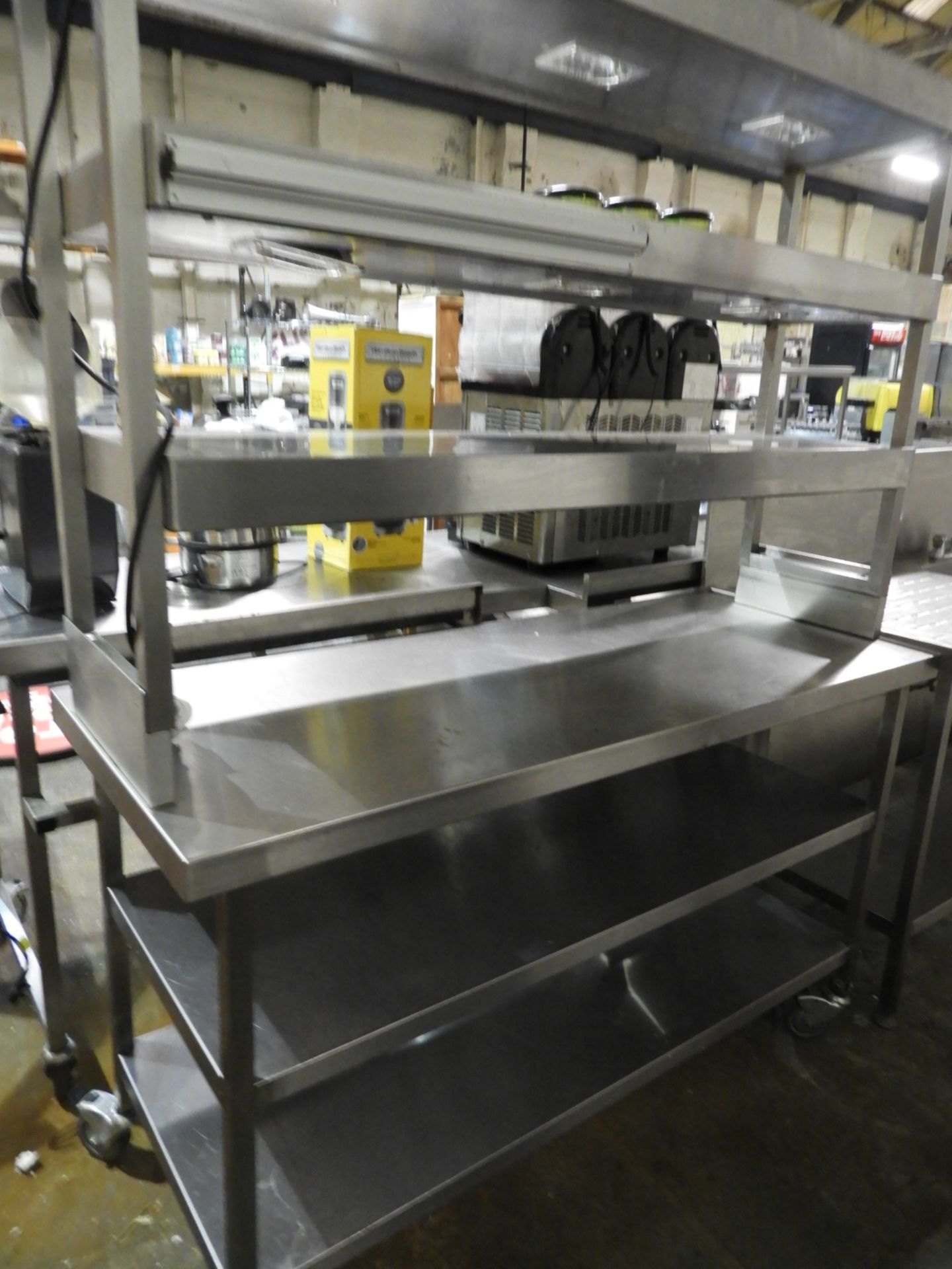 *Mobile Stainless Steel Servery Unit with Two Shel