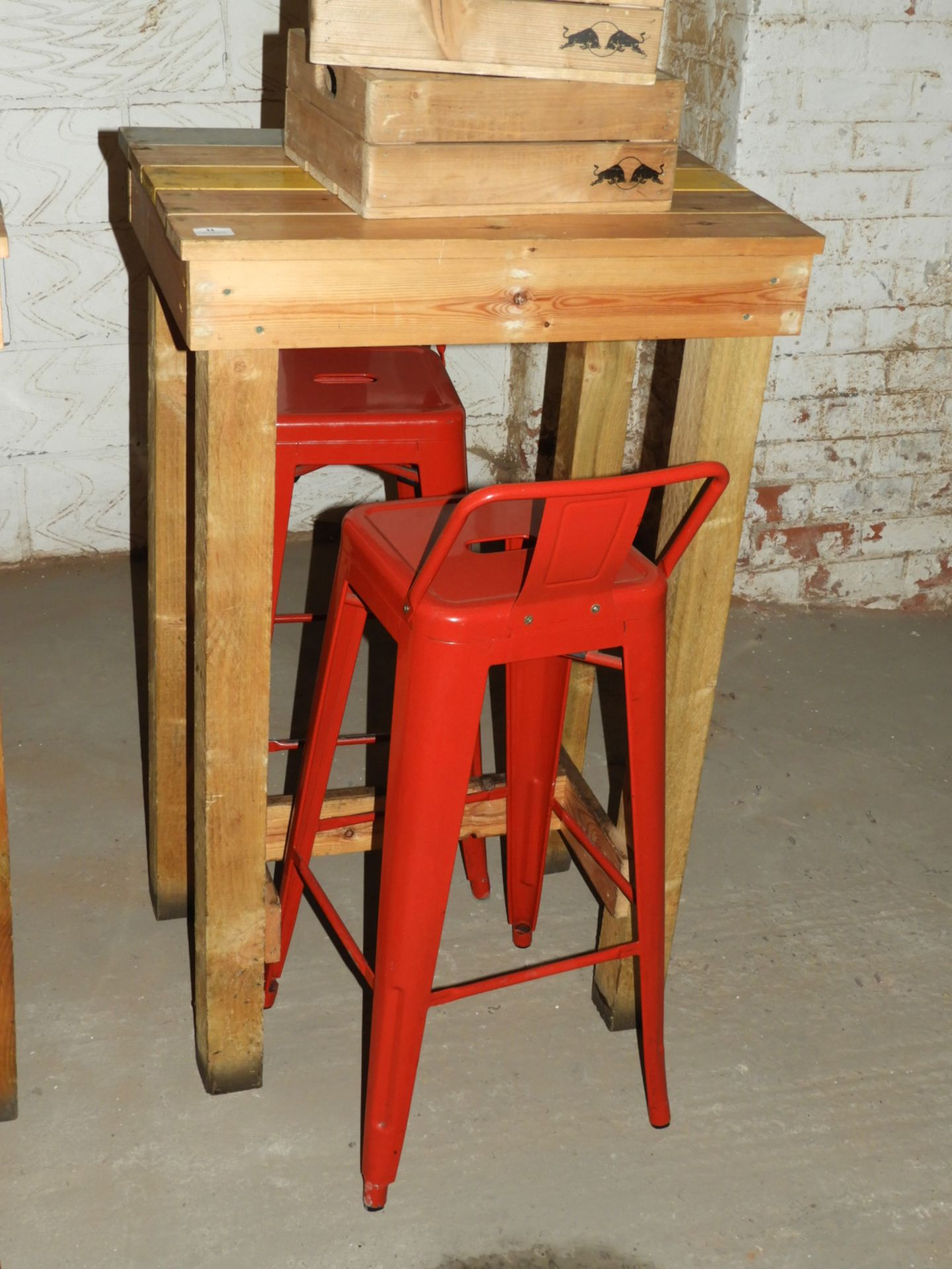 *Four Leg Square Poseur Table Made From Reclaimed