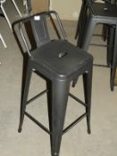 *Six Gun Metal Coloured High Seat Barstools