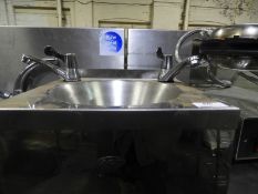 *Stainless Steel Wash Hand Basin with Lever Taps