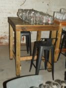 *Four Leg Square Poseur Table Made From Reclaimed