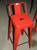 *Pair of Red High Seat Barstools