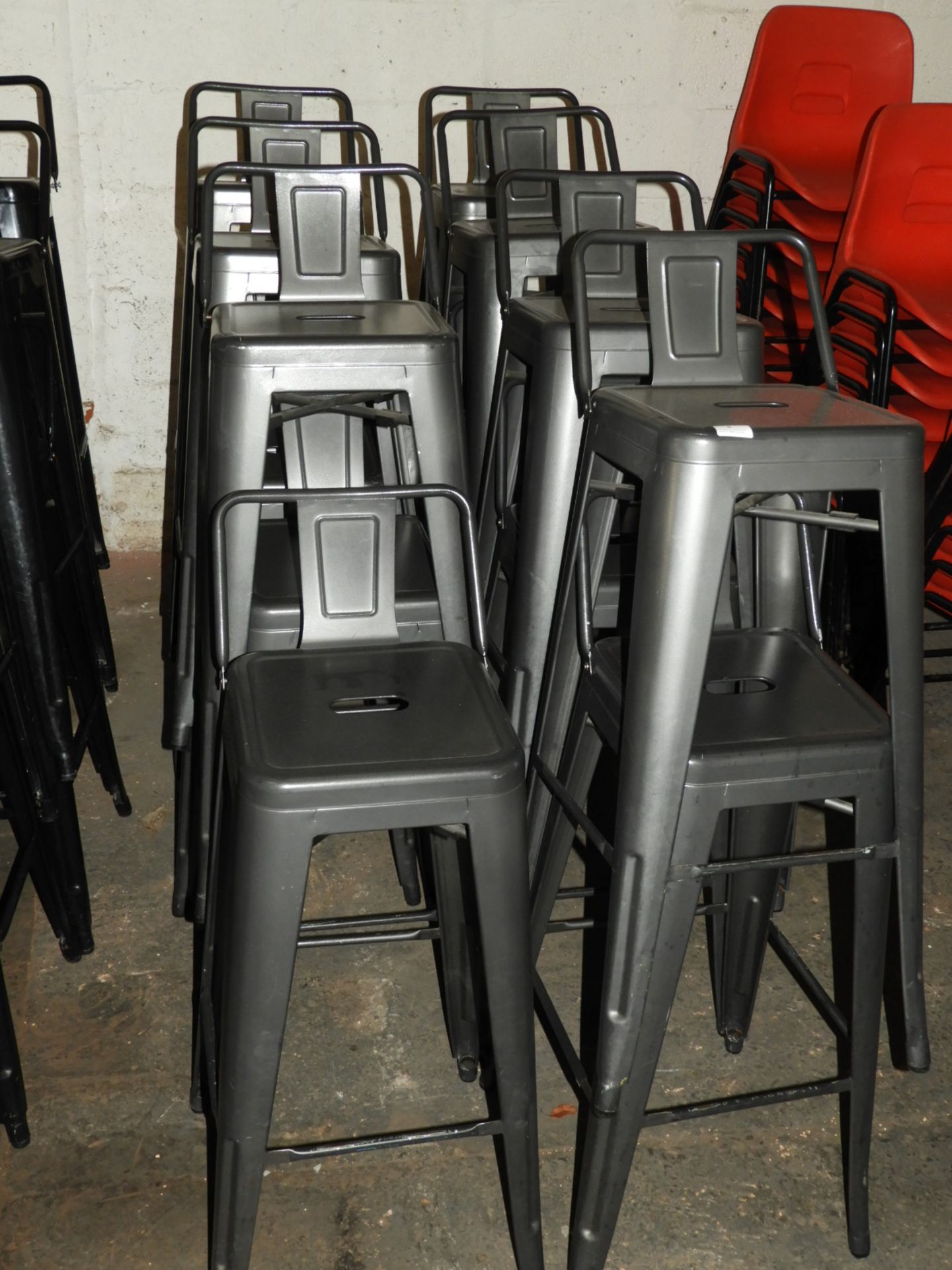 *Fifteen Grey High Seat Barstools