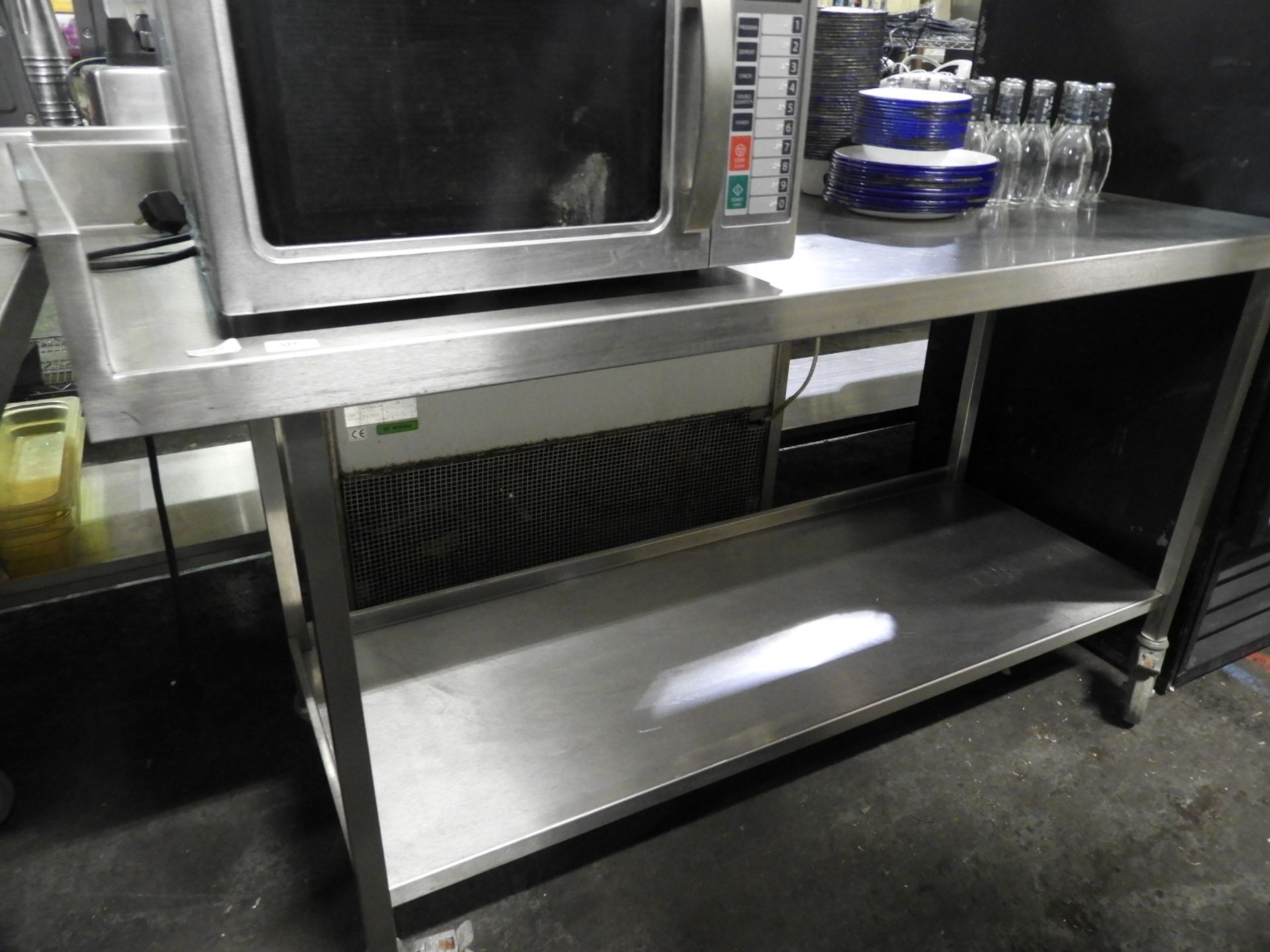 *Stainless Steel Mobile Preparation Unit with Shel