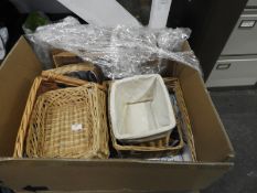 *Box of Assorted Wicker Baskets