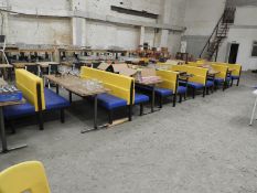 Six Refectory Tables with Simulated Wood Tops on T