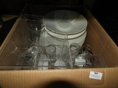 *Box Containing Assorted Glassware, Large Pizza Pl