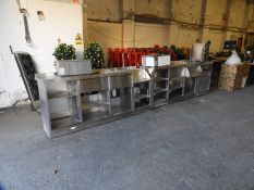 Stainless Steel Back of Bar with Gamko Refrigerator Compartment