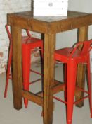*Four Leg Square Poseur Table Made From Reclaimed