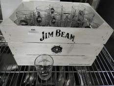 *Jim Beam Wood Crate Containing 1/3 Pint Goose Isl