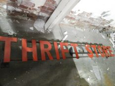 *Industrial Style Sign "Thrift Store"