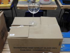 *Box Containing Schweppes High Goblet Glasses