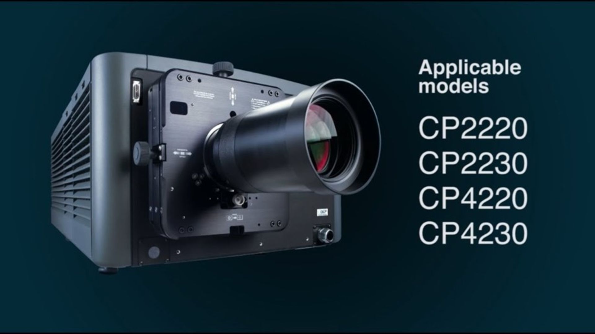 Christie CP2230 Digital Projector with PGBFL 116.5mm DPL Cinema Lens, Doremi Cinema Showvault - Image 2 of 5