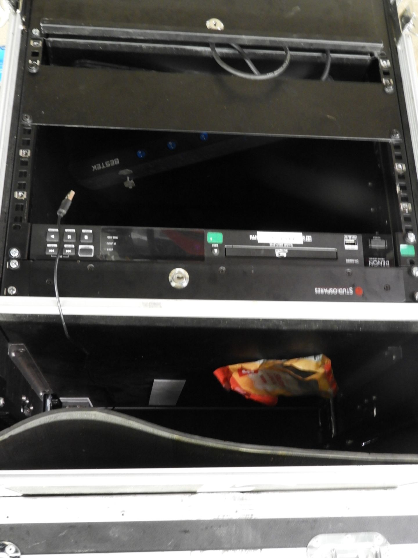 Audio System in Rack Comprising of; Studiospares Module and Denon DN500BD Blu Ray Player