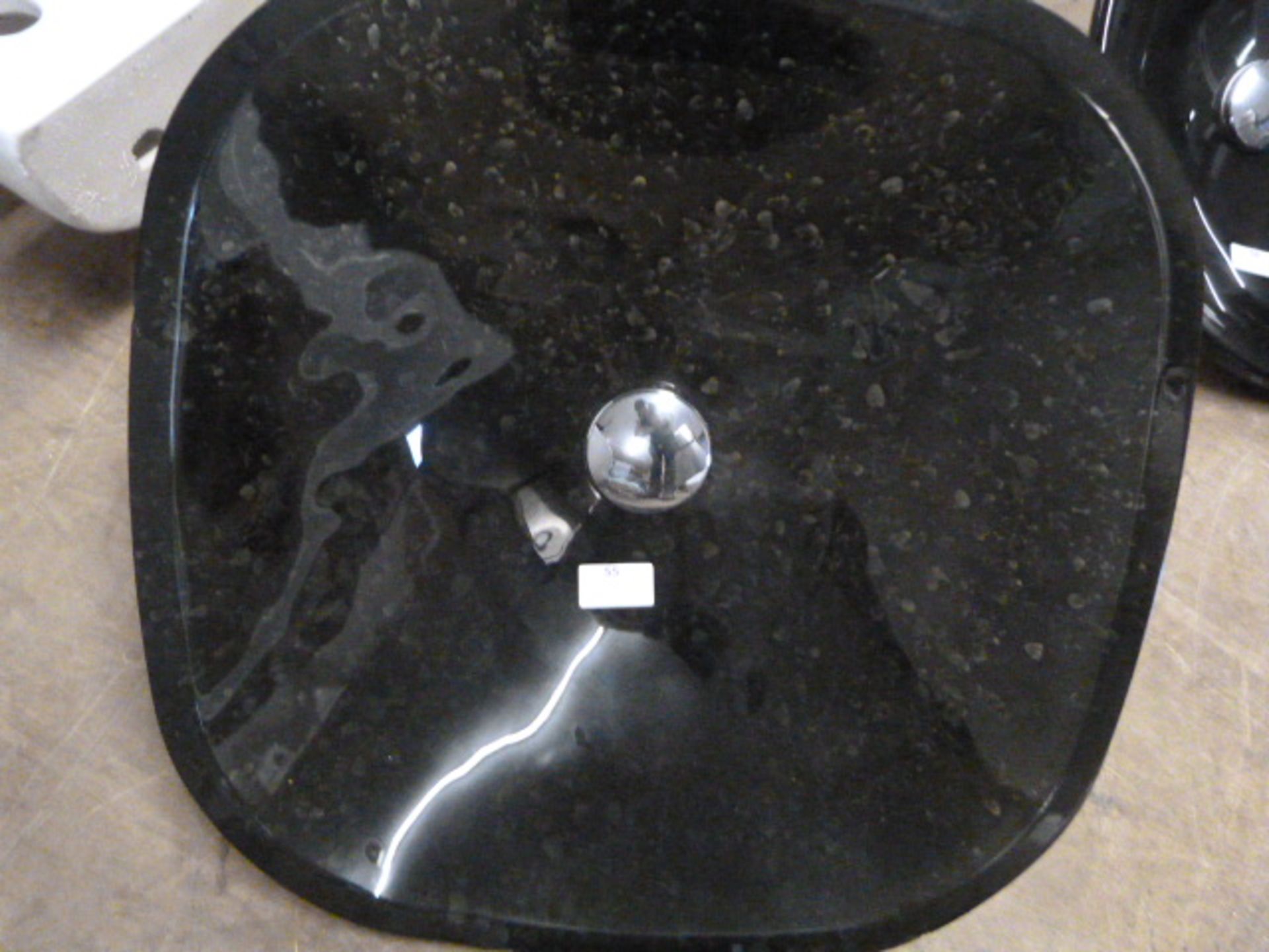 *Square Black Speckled Glass Sink