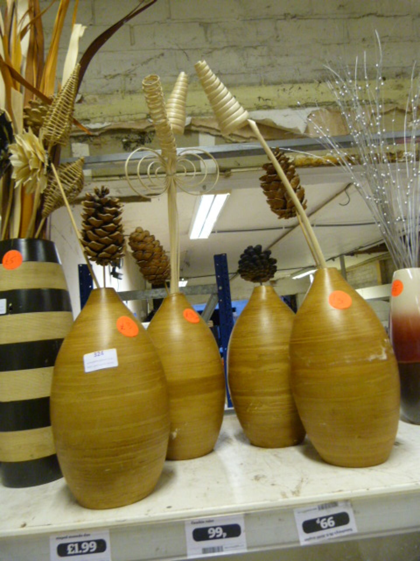 *Four Decorative Vases